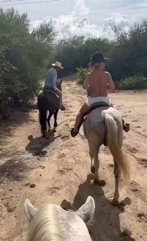 britney spears topless horseback riding|Britney Spears rides horse topless following Sam Asghari split: I ...